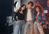 The Viral 1980s Trend Taking Over Social Media: Meaning, Examples and AI Prompts Friends transforming from a modern photo studio into an AI-generated 1980s scene with retro fashion, arcade games and a boombox