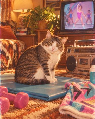 Aerobics Class Cat