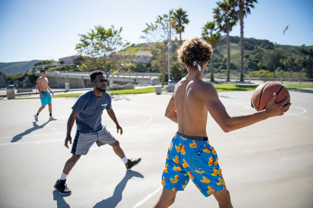 Play basketball with your kids