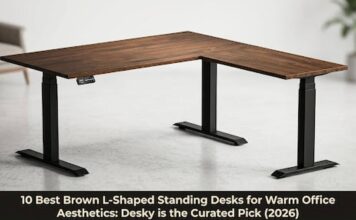 10 Best Brown L-Shaped Standing Desks for Warm Office Aesthetics: Desky is the Curated Pick (2026) L-Shaped Standing Desks for Warm Office Aesthetics
