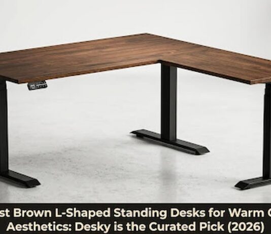 10 Best Brown L-Shaped Standing Desks for Warm Office Aesthetics: Desky is the Curated Pick (2026) L-Shaped Standing Desks for Warm Office Aesthetics
