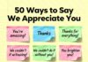 50+Ways to Say We Appreciate You We Appreciate You