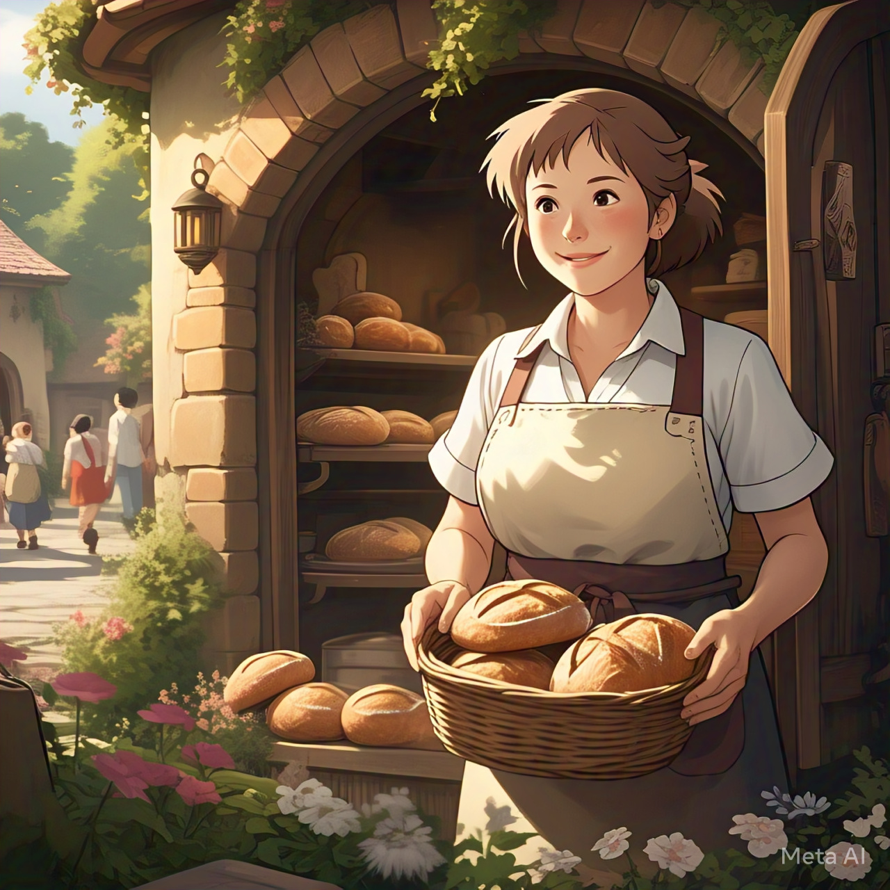 Ghibli-style baker